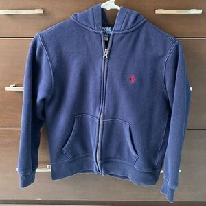 Polo Ralph Lauren Big Boys Cotton Fleece Zip Up Hoodie Size Medium (10-12)